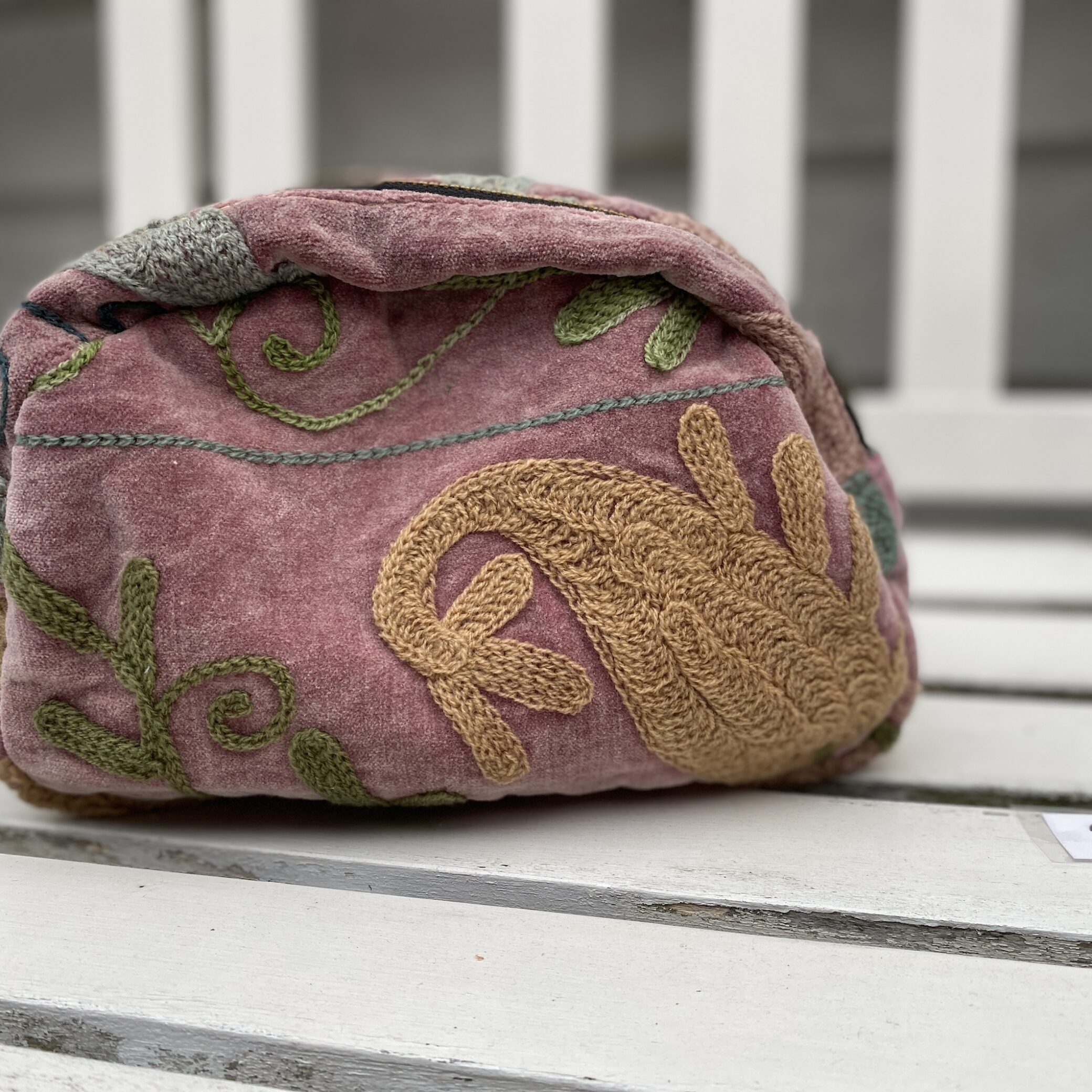 #35 Velour makeup pung / lille taske