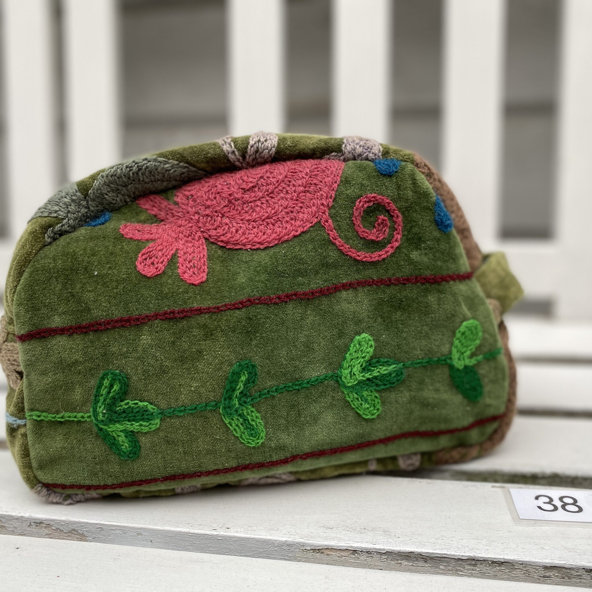 #38 Velour makeup pung / lille taske