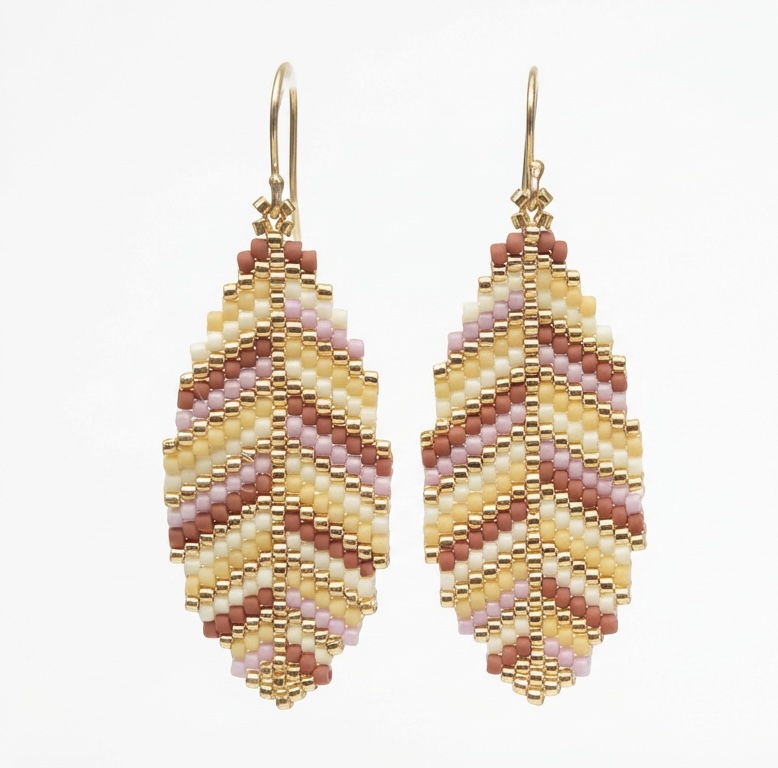 #1143 Blade Creme/lysgule/Banan/lysrosa/guld - Billede 2